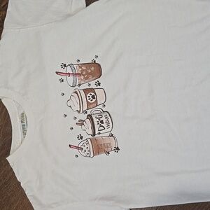 LATYNA ROSE DOG/COFFEE LOVER GRAPHIC TSHIRT    #7039